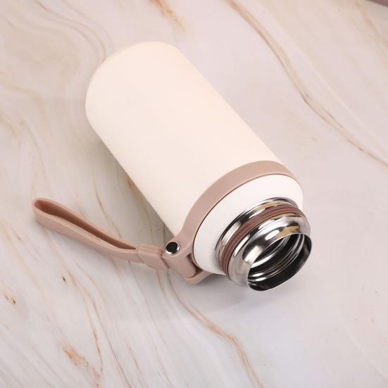 Cup 316 Stainless Steel Vacuum Insulated Bottle with Leakproof Lid And Portable Handle 2-in-1 Drinking Cup Wide Mouth for Hot Cold Drinks