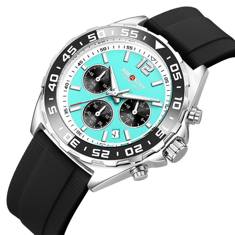 Mode Datum Quarz Herrenuhren Luxus Herrenuhr Chronograph Sport Herren Armbanduhr Relogio Masculino