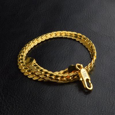 Pulseira de prata esterlina 925 polegadas 5 mm ouro/prata pulseira de corrente lateral para mulher homem moda casamento joias presente