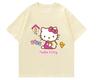 2026 Hello Kitty Tee Soft Cotton Short Sleeve Crew Neck Cute Print Lightweight Summer Top for Women Daily Casual Wear