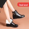 Women's Winter Cotton and Velvet Non-Slip Boots - Warm, Short Leather Footwear for Middle-Aged and Elderly
