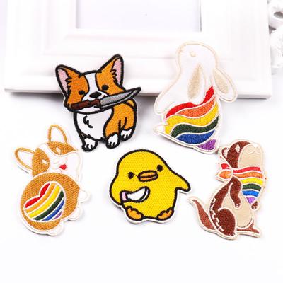 5 adet/paket eriyebilir nakış yama demir On yamalar giyim için termo yapışkanlı yamalar ceketler için kot sırt çantası ütülenebilir dikiş yaması