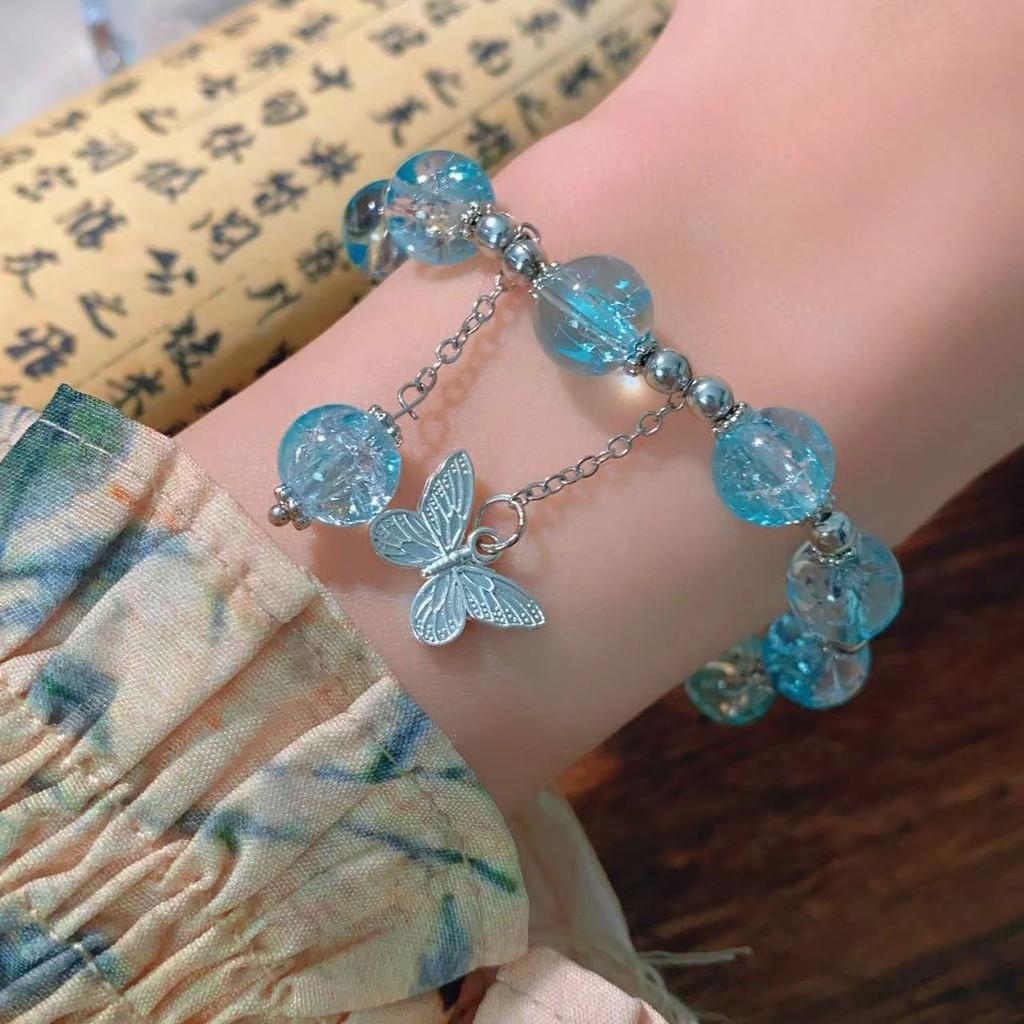 Exquisite Plated Alloy Butterfly And Ginkgo Leaf Bracelet Summer Collection
