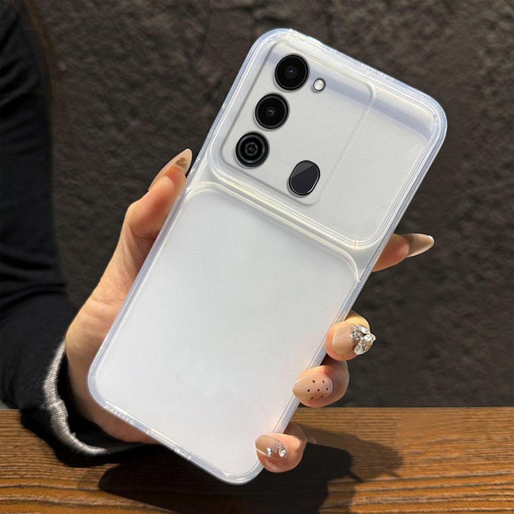 Split Dual Panel Matte Clear Case for TECNO SPARK GO 2022,9,8C Large Independent Camera Window Anti-Yellow Shockproof Protective Cover