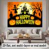Party Backdrop Halloween Castle Flat Banners Scary Scarecrow Pumpkin Celebrations Wedding Photo Booth Background Front Door Decor