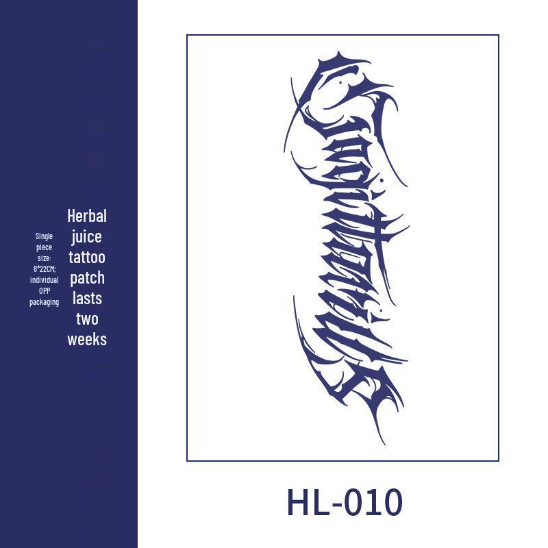 Large Semi-Permanent Waterproof American Style Flower & Plant Arm Tattoo Sticker for Men