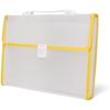 Neomate Expanding File Folder with Handle | 13-Pocket A4/FS Size Document and Certificate Organizer | Transparent Accord