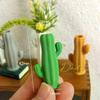 1Pcs Dollhouse Miniature Cactus Shaped Vase Model Furniture Accessories for Doll House Living Room Scene Decor Kids Play Toy
