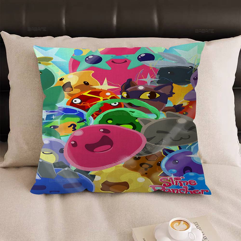 Spiel S-Slime Rancher Anime Kissenbezug Polyester Sofakissen Dekorative Wurfkissen Heimdekoration Kissenbezug