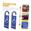 Artibetter 3pcs Blue Disabled Parking Signs Waterproof Weather Resistant Reinforced Material Vehicle Disabled Parking