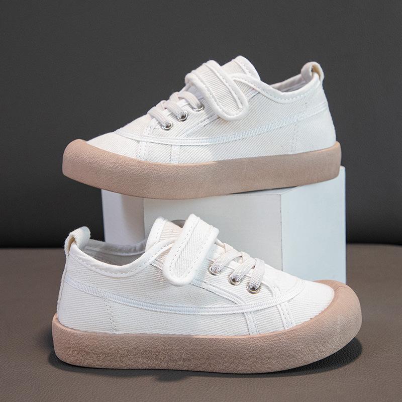 Childrens Canvas Shoes Kindergarten Baby Soft Toddler Girls Leopard Breathable Casual Shoes Boys Comfortable Sneaker White Shoes