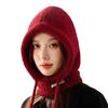 Balaclava Autumn and Winter Women's Thickened Warm Ear Protection Neck Scarf Integrated Knitted Woolen Hat