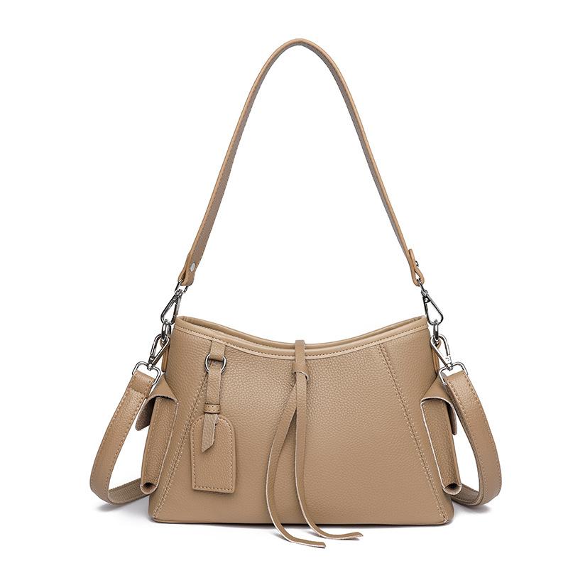 Genuine Leather High-end Underarm Bag Large-capacity Cowhide Single-shoulder Crossbody Bag