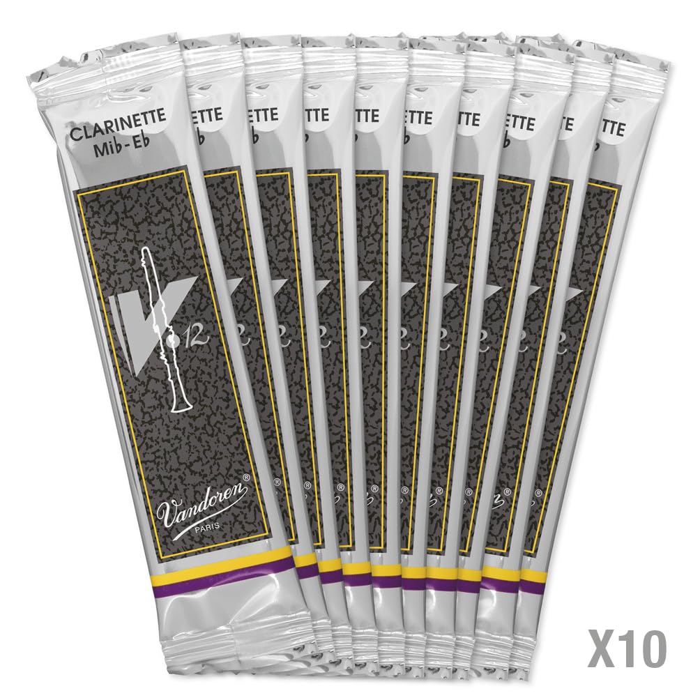 Vandoren Eb Clarinet Reeds of V.12, Hardness 2-1/2 (Pack 10)