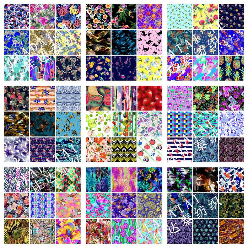 Custom Plaid Design 4 Way Stretch square Pattern Polyester Spandex Fabric for Sportswear