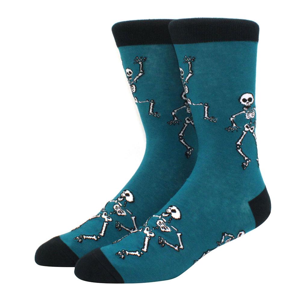 Herr Kammade Bomullsstrumpor Roliga Glad Novelty Långa Crew Strumpor Astronaut Djur Romb Galet Roliga Funky Skateboard Strumpor Färgglada