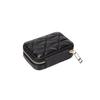 Ladies Genuine Leather Lipstick & Cosmetic Bag with Mirror, First Layer Cowhide, Small Zippered Storage, Versatile and Portable