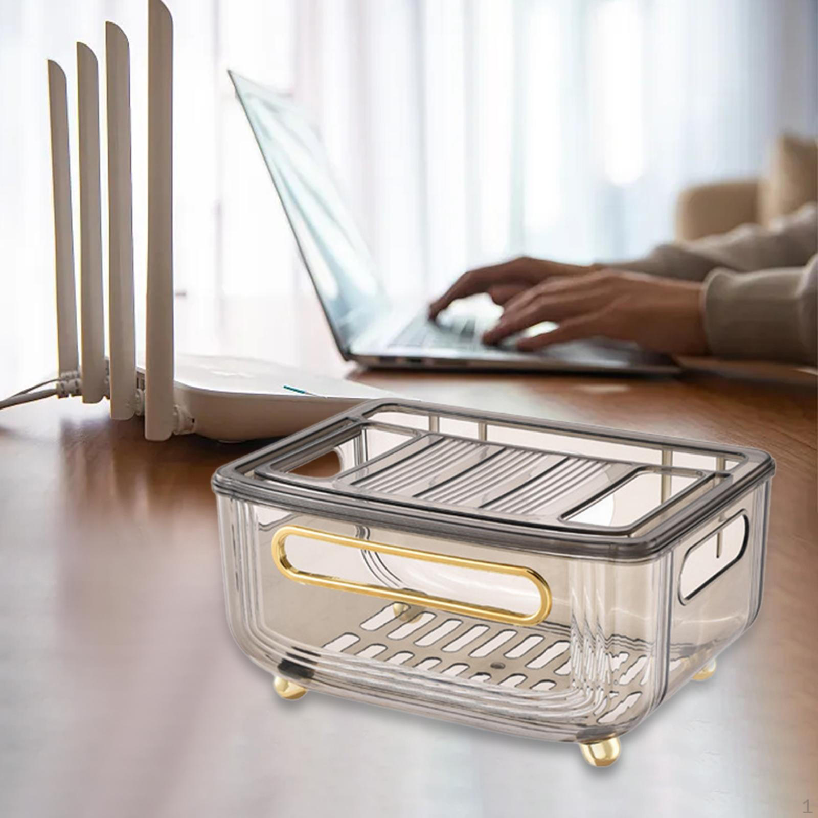 

Органайзер для маршрутизатора, коробка для шнура, универсальные полки, чехол для хранения проводов и кабелей 1 Tier