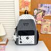 Schoolbag Star Embroidery School Bag Girl Elementary School High Value Lightweight Casual Backpack Junior High School Plaid Backpack