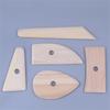 5Pcs/Set Wooden Scrapers Clay Pottery Tools Clay Knife Profile Rib Bundle Foot- Shaper Sculpture Ceramics Molding Tool