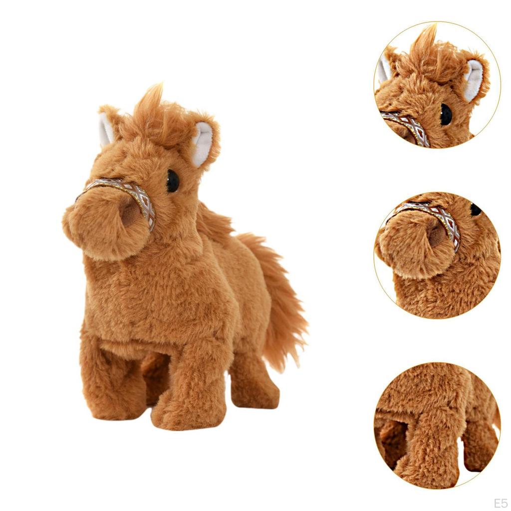 Electric Horse Toy for Kids, Plush Stuffed Animal Doll Room Decor And Gifts