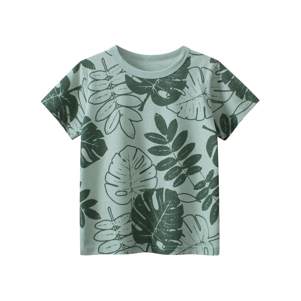 27kids 2024 Korean Style Kids' Summer T-Shirts - Short-Sleeve Boy Baby Clothes