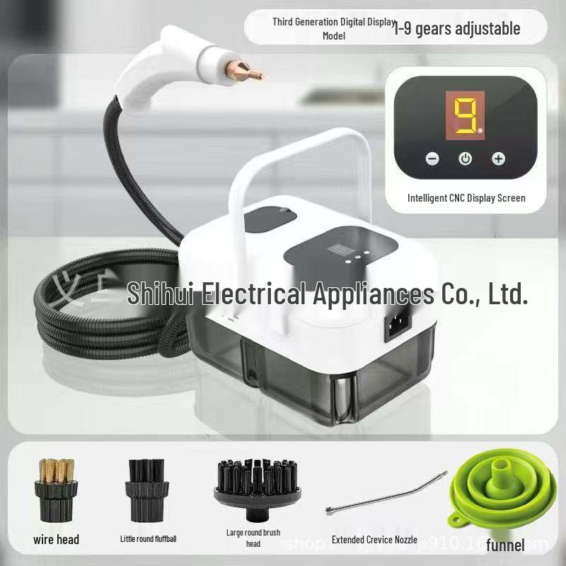 

9-Speed Dual Temp High-Pressure Steam Cleaner for Kitchen Oil Removal UK Plug [International Use]