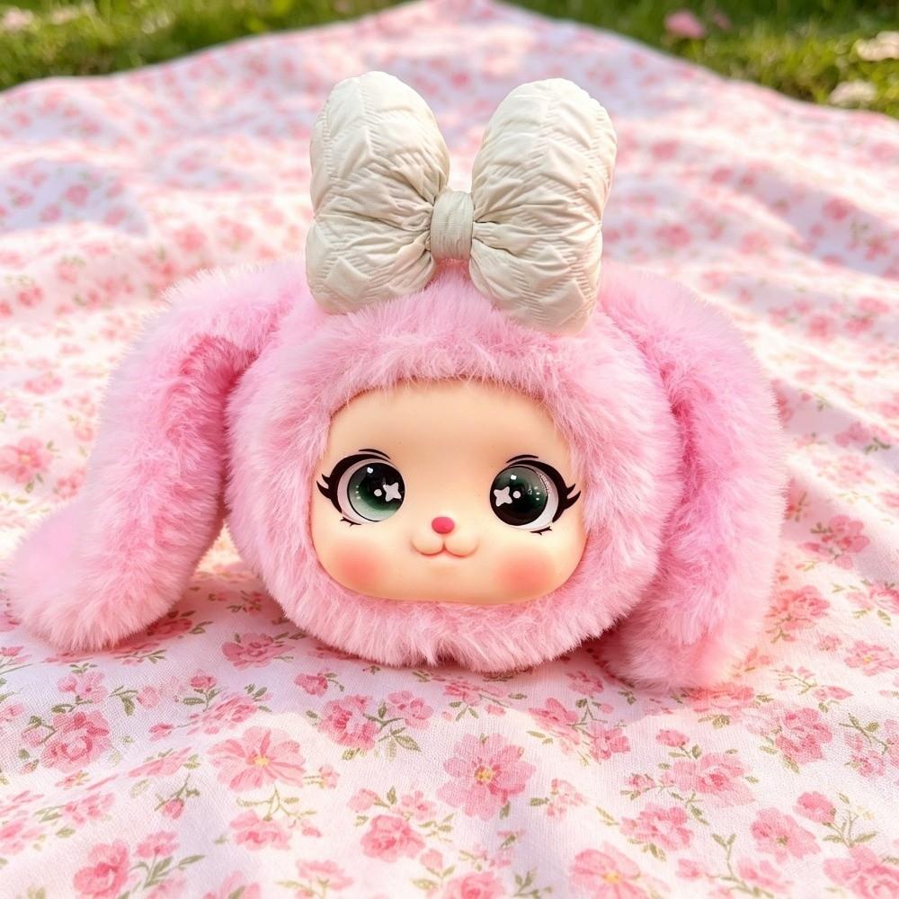 Bag Hanging Bunny Puppy Doll Pendant Big Ear Car Key Ring Rabbit Dog Plush Keychain  Backpack