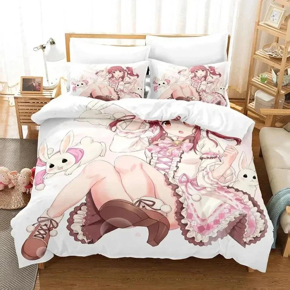 Anime Chieri Ogata Bedding Set Duvet Cover Bed Set Quilt Cover Pillowcase Comforter King Queen Size Boys Adult Bedding Set