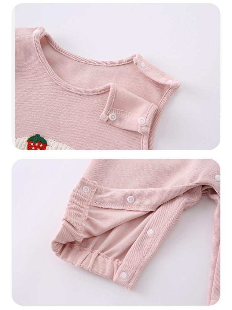 Baby Girl Autumn Dungaree & Onesie Set - Cute Two-Piece for Small Infants