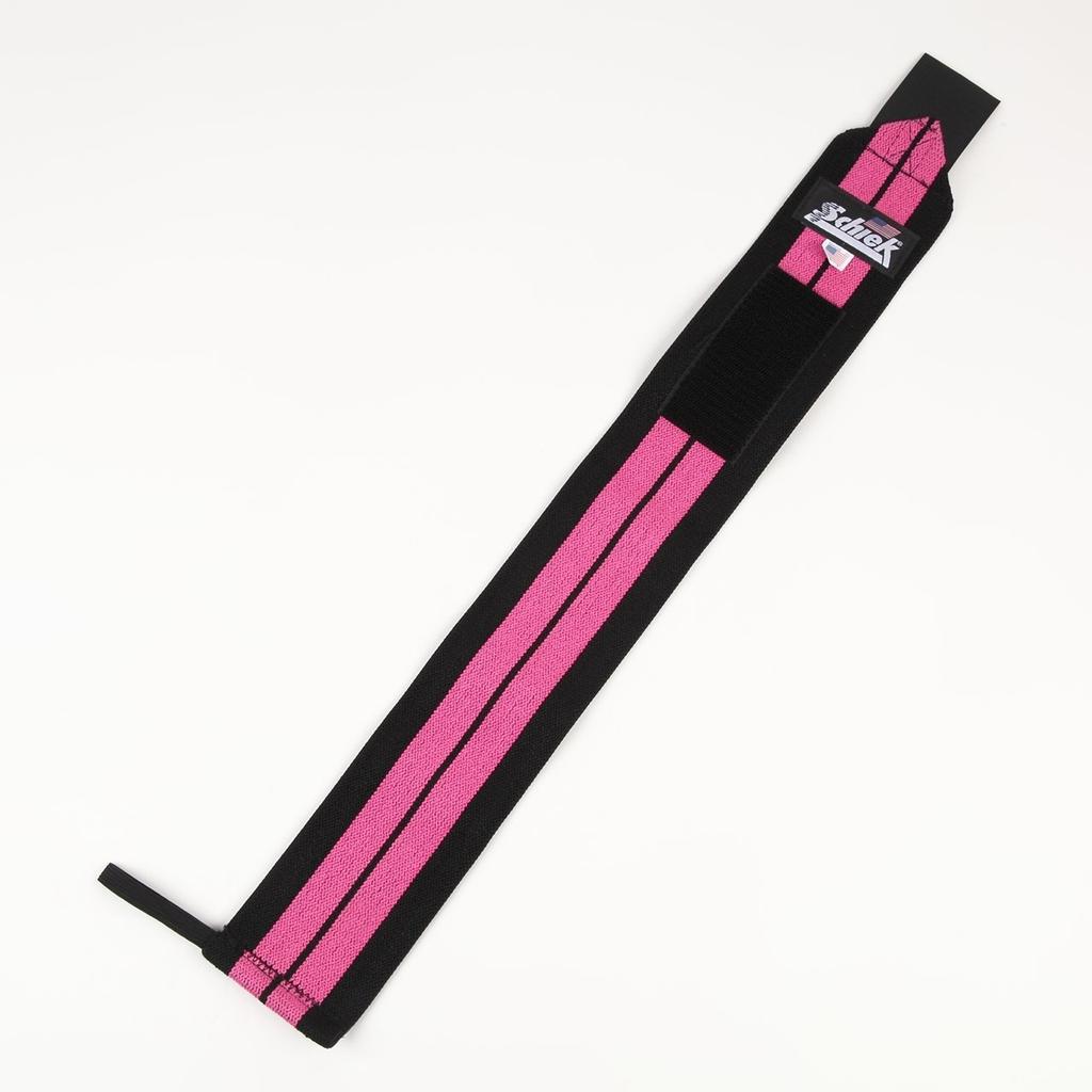 Schiek Wrist 24 for Free Weight Pink Wraps, Inches, Training, ()
