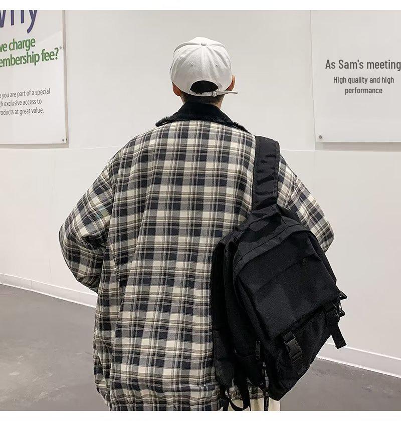 Men's Trendy Lambswool Jacket: Winter Street Style, Loose Fit, Double-Sided, Versatile Casual Coat