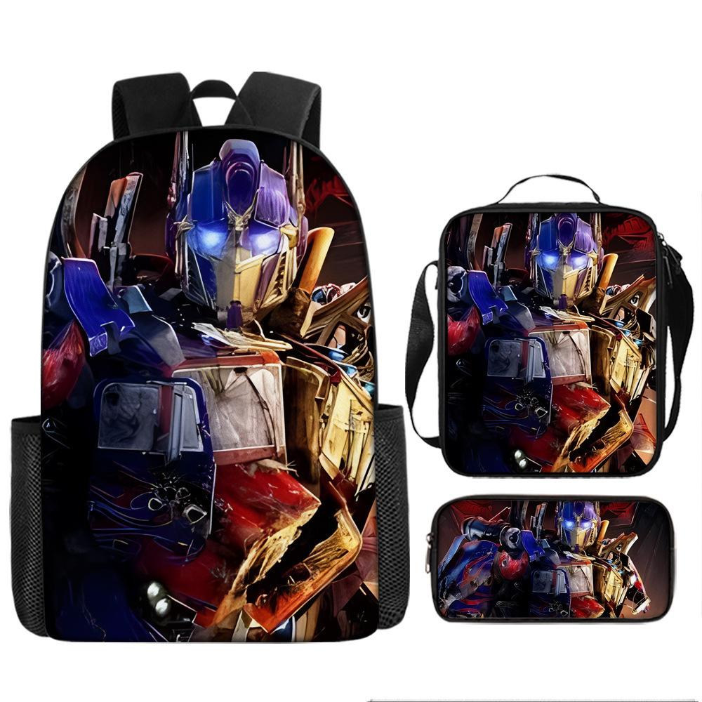 Transformers Schoolbag, Primary And Secondary School Children S Cartoon Backpack, Large-Capacity Backpack 17inch backpack