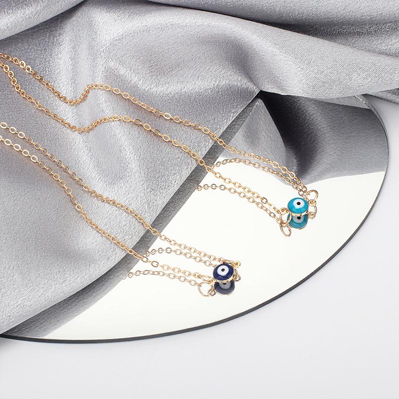Niche Design Ins the Same Devil's Eye Necklace Choker Fashion Personality Simple Collarbone Chain