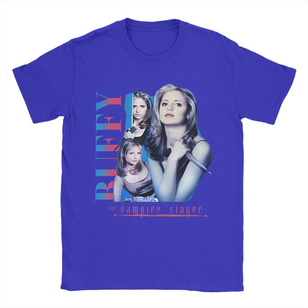 Men Buffys The Vampire Slayers Buffy Collage T Shirts Cotton Tops Fashion Short Sleeve Crewneck Tee Shirt 4XL 5XL 6XL T-Shirts