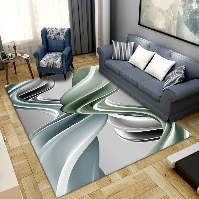 Lichte Luxe Abstract Gebiedskleed Machinewasbaar Tapijt voor Woonkamer, Slaapkamer of Kinderkamer – Aanpasbare Vloermat, Huisdecoratie 80*120cm