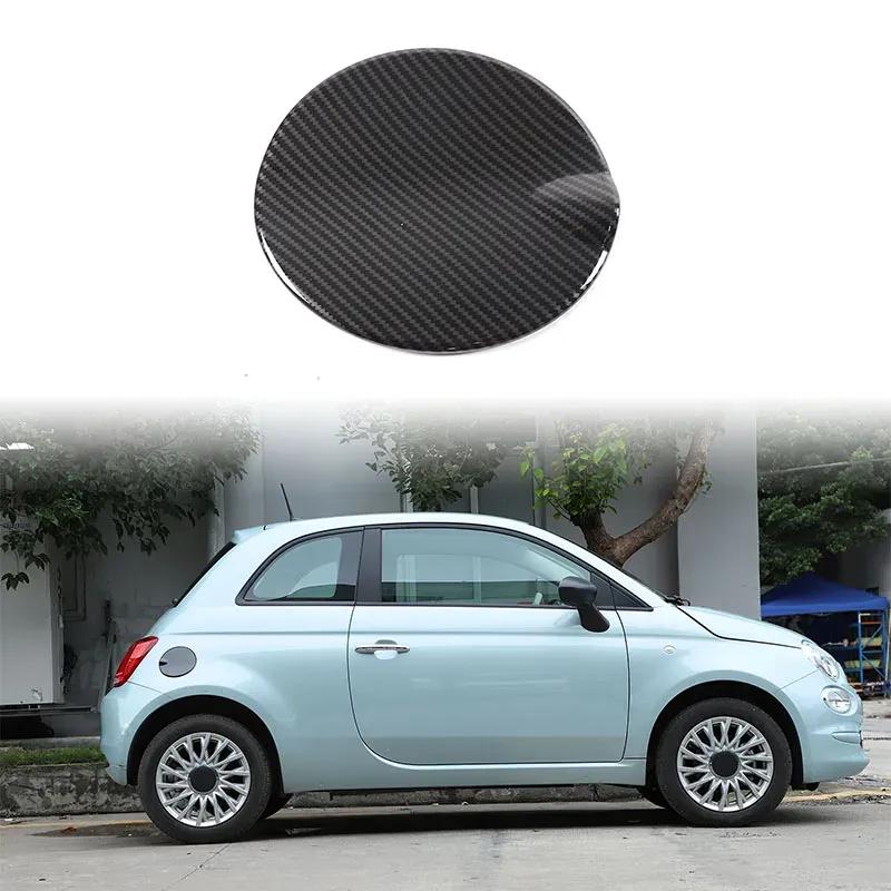 For Fiat 500 2016-2025 ABS Car Fuel Tank Cap Panel Trim Cover Decorative Sticker Protection Exterior Accessories