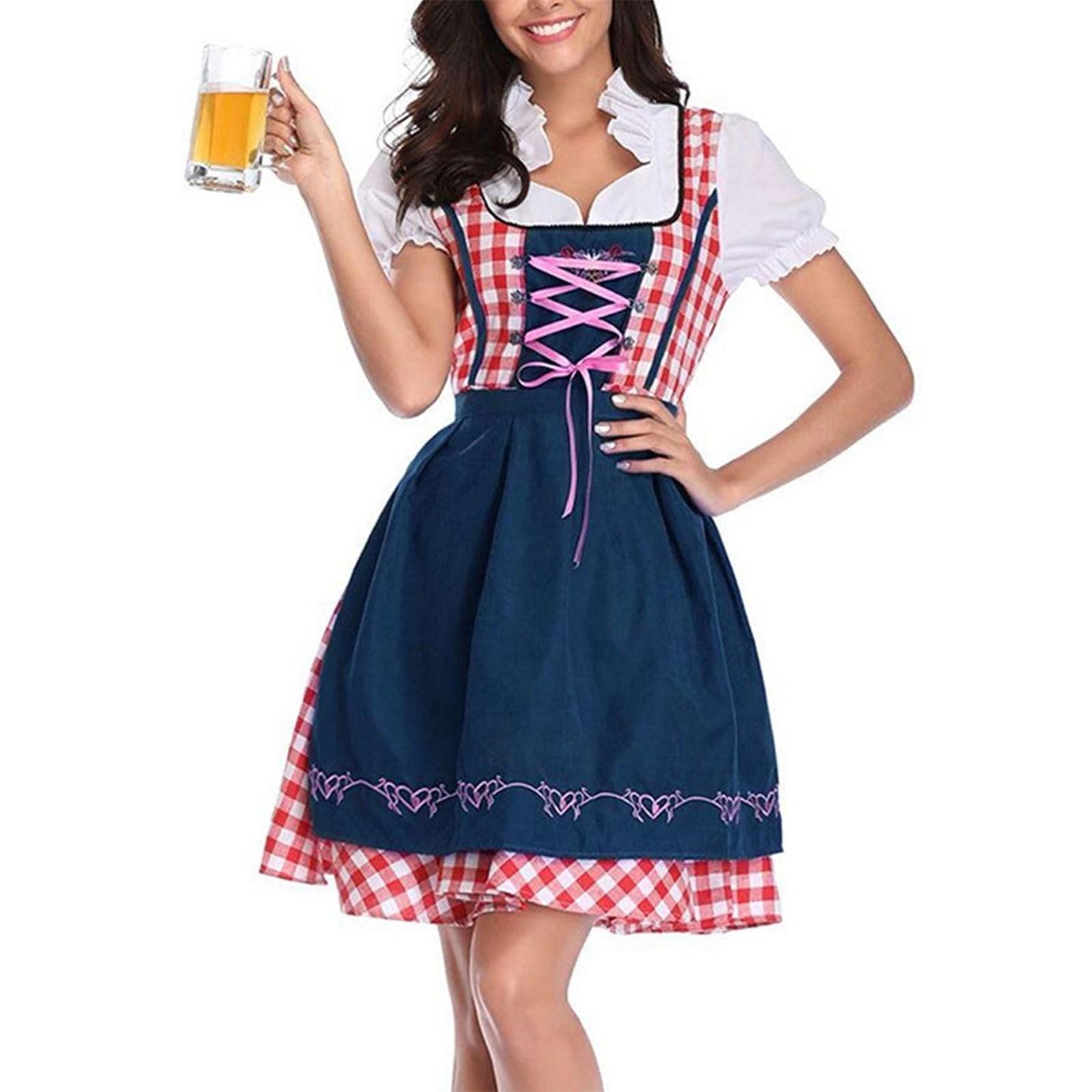 

Женский модный костюм для пивного фестиваля, набор платьев для выступления и вечеринки XXL синий