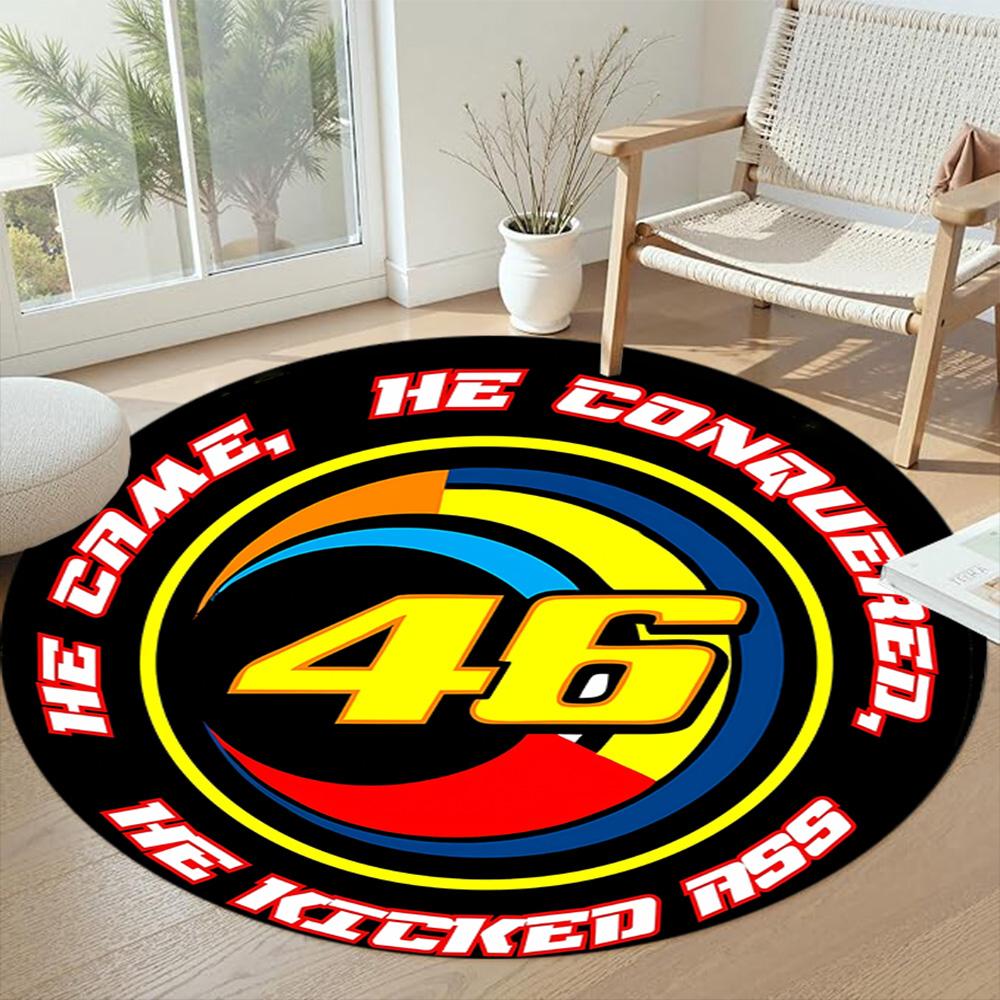 Motorcycle Round Office Rug Perfect for Hallway Living Rooms Dormitory Study Room Antislip Round Carpet Decorate Offices