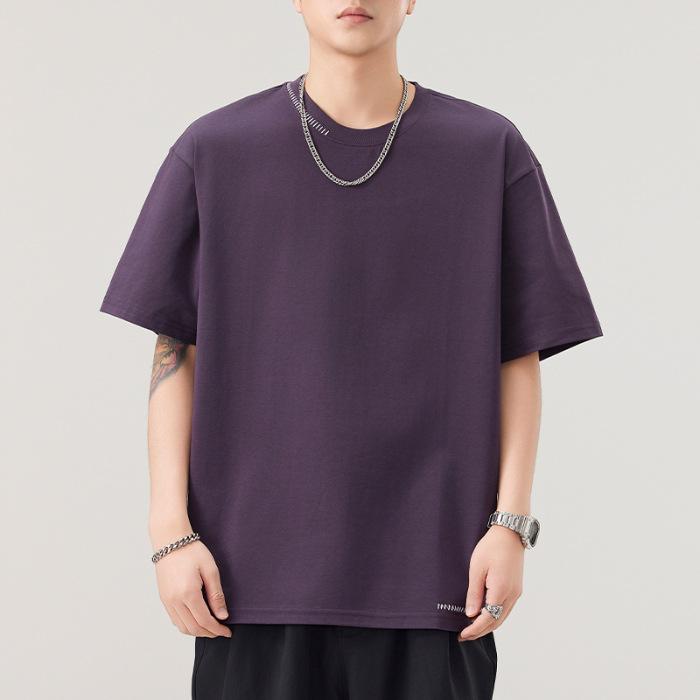 New Summer Short-sleeved T-shirt for Men Round Neck Five-point Sleeve T-shirt Versatile Casual Japanese Retro