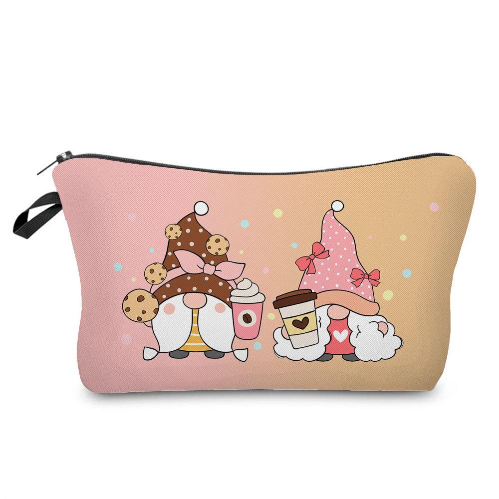 Damen Zwerge Druck Kosmetiktasche Toilettenartikel Organisieren Reise Aufbewahrungstasche 6392
