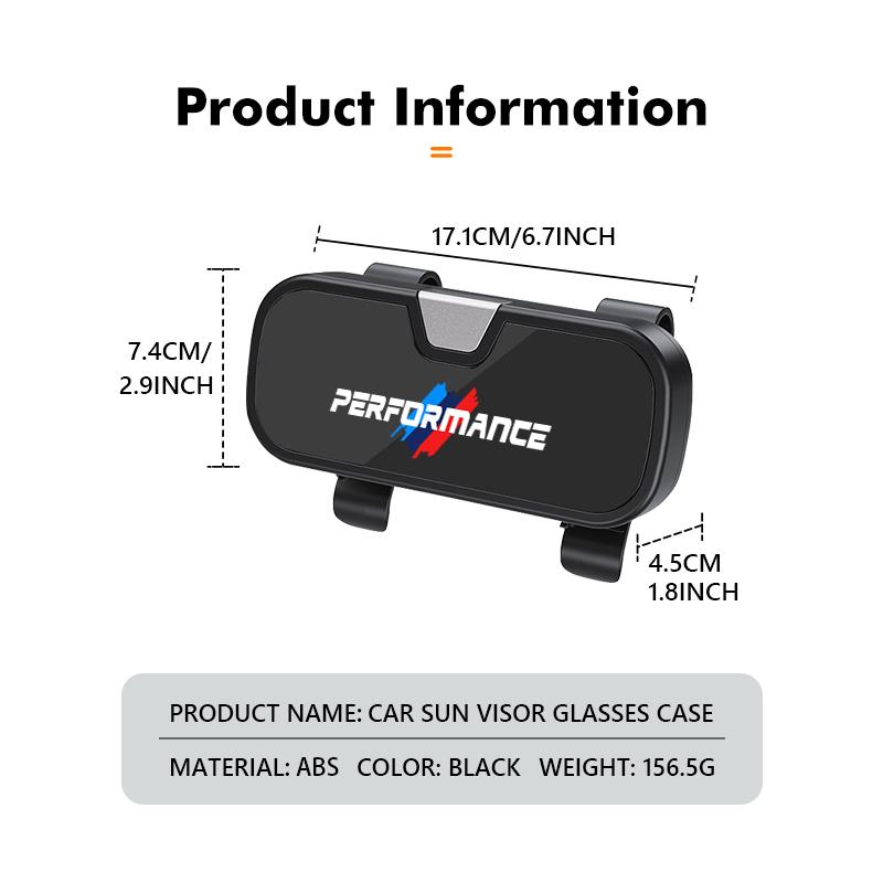 Car Sunglasses Holder Eyeglass Case Sun Visor Storage Organizer For BMW Performance E46 E90 G11 F10 F30 G08 X6 5 Series