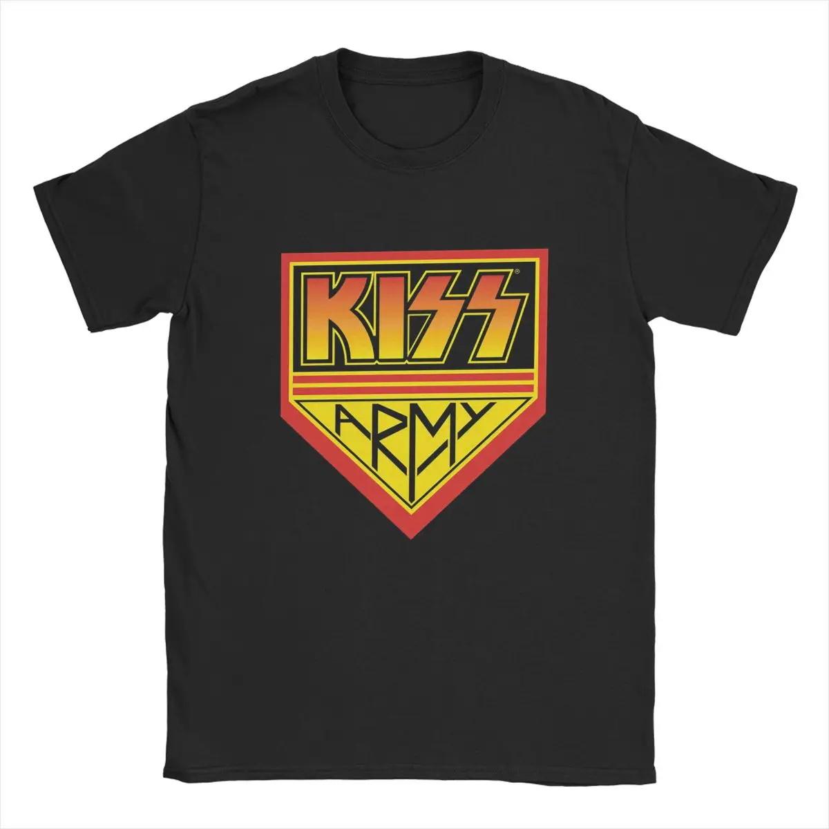 

Kiss Army T Shirts Vintage Cool Leisure Versatile Casual Men Women Cool Harajuku Short Sleeve Cotton Summer Fashion Unisex Tops 4XL