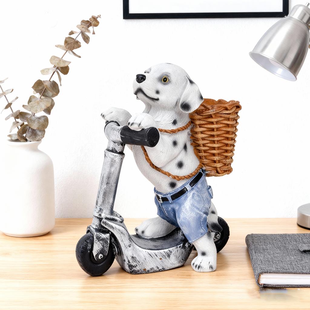 Scooter Puppy Resin Craft Ornaments