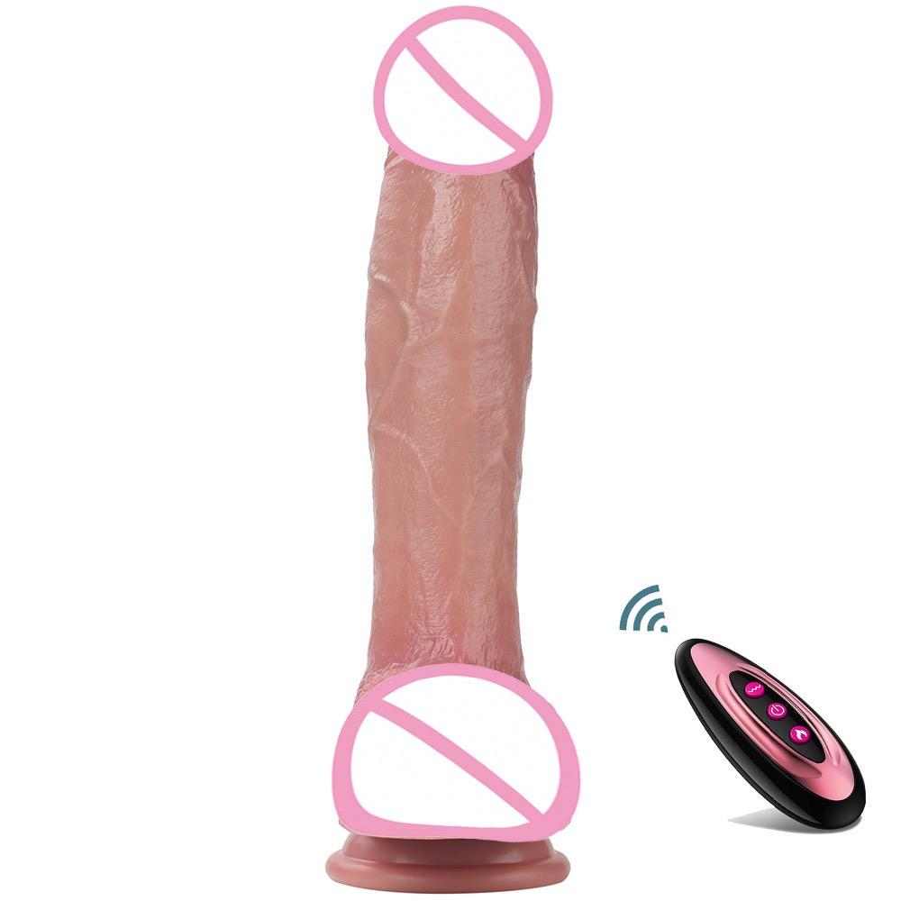 XXXL Long Dildo Heated Telescopic Sex Machine Super Big Cock Large Realistic Penis Huge Anal Dildo Vibrator Sex Toys For Women