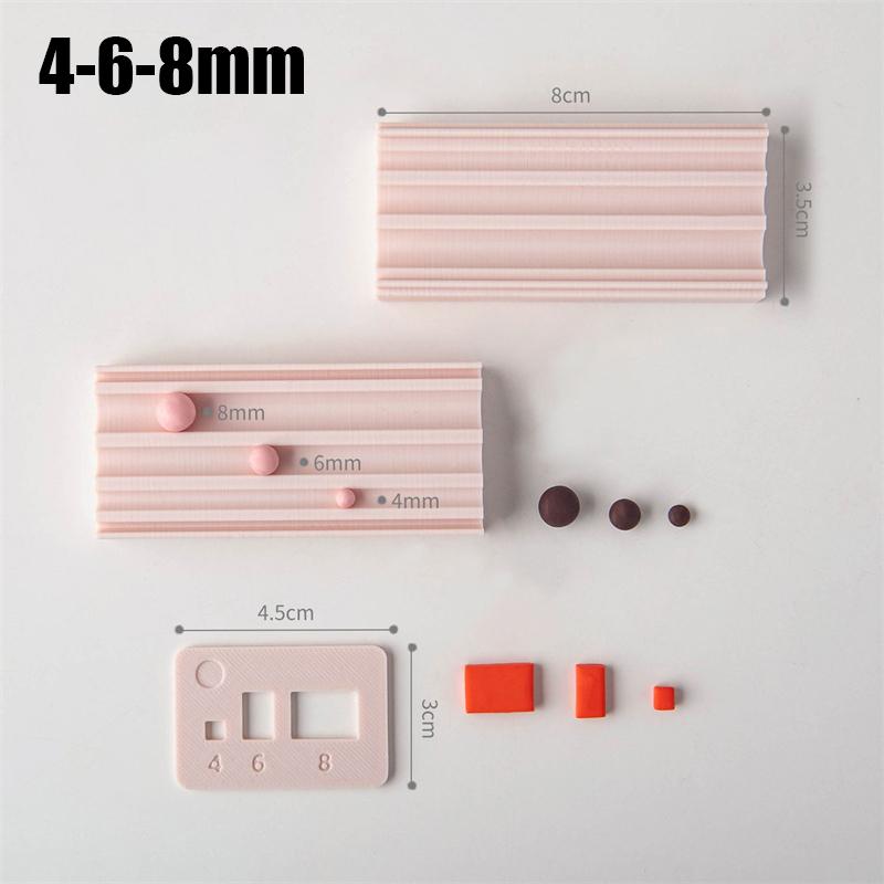 Polymer Clay Bead Maker Tool Round Ball Shaping Mold with Hole Punch for DIY Jewelry Earrings Necklaces Crafting Accessories