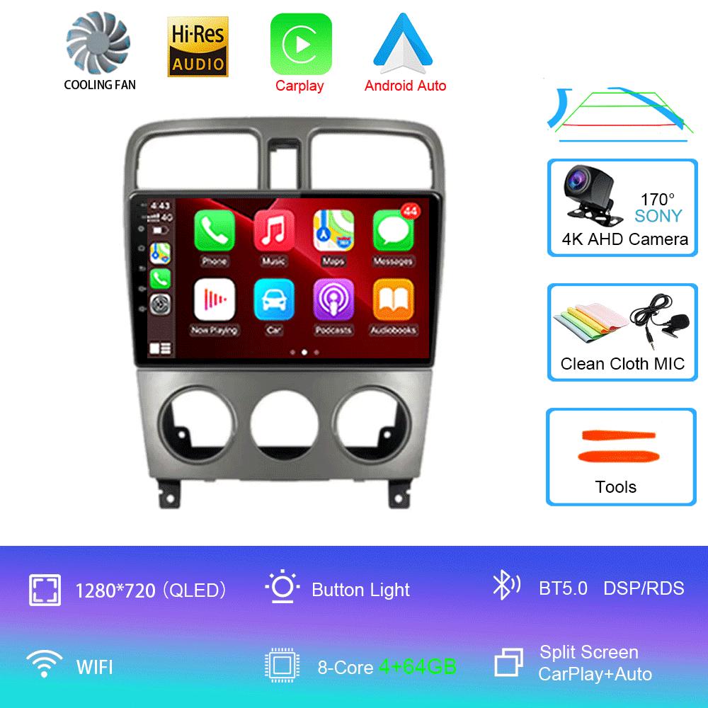 For Subaru Forester SG 2002 - 2008 Car Radio Android 14 Carplay Auto 2K Screen Multimedia Player DSP Autoradio Stereo Head Unit