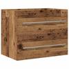 Bathroom Vanity Unit with Rustic Wood Effect 60 X 38.5 X 48 Cm