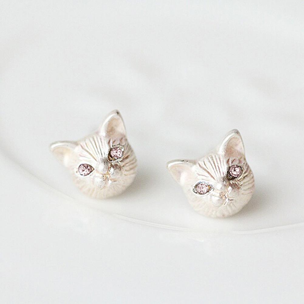 Liebliche Katzenohrstecker Modedesign Ohrringe 3 Farben Katzenohrstecker Paar