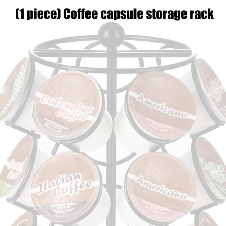 Kaffeekapsel-Drehständer 360-Grad-Drehdesign Eisen Platzsparender Organizer Küchenzubehör